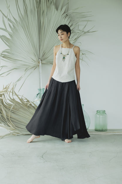 cupro flare skirt