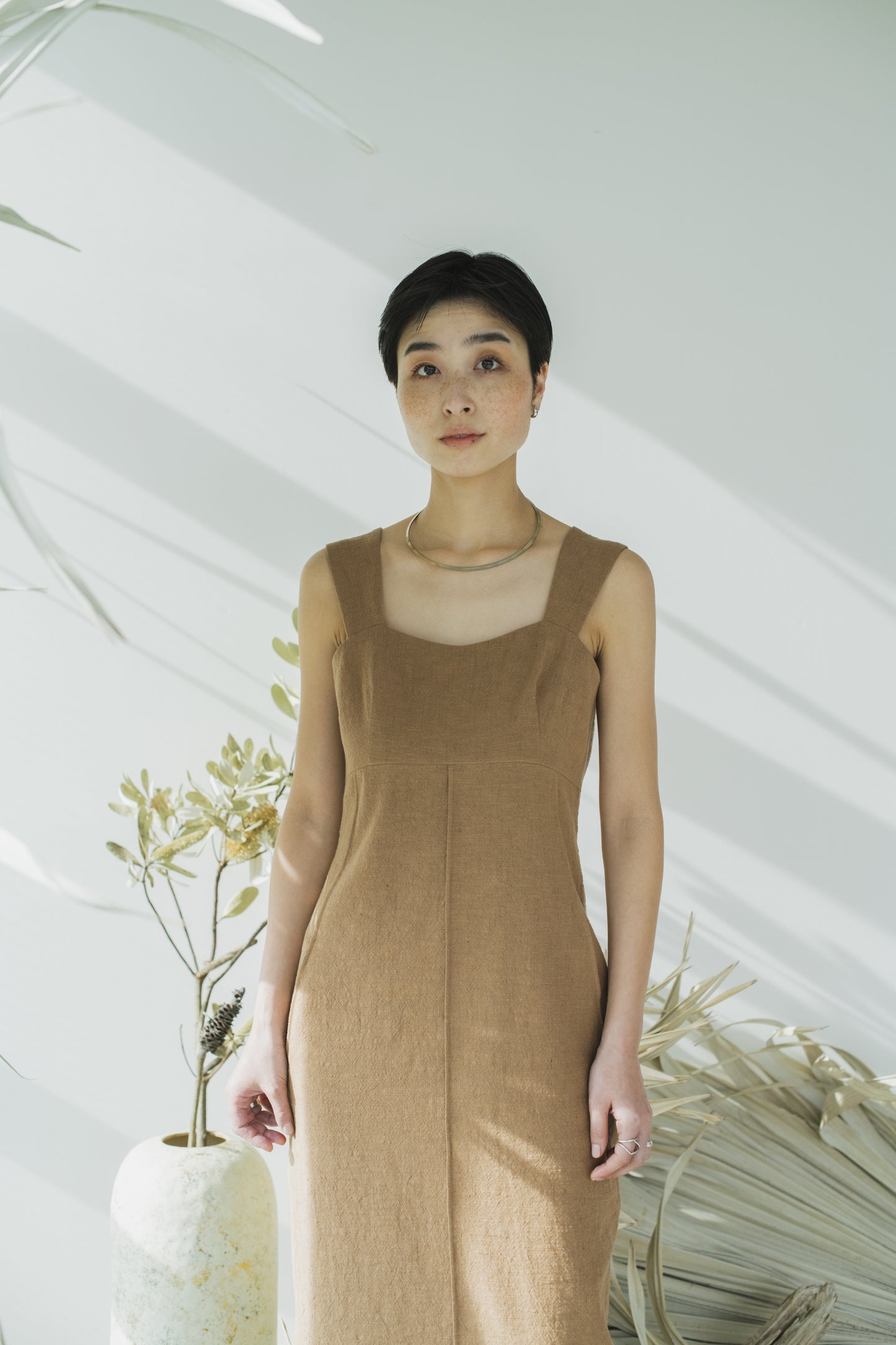 slab cotton I-line dress【 special offer 50%off 】