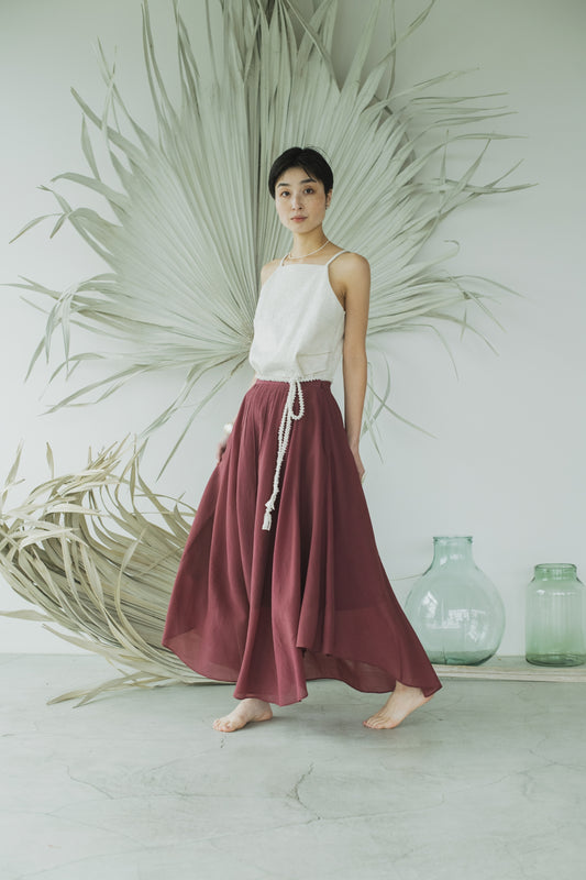 product dyeing flare skirt