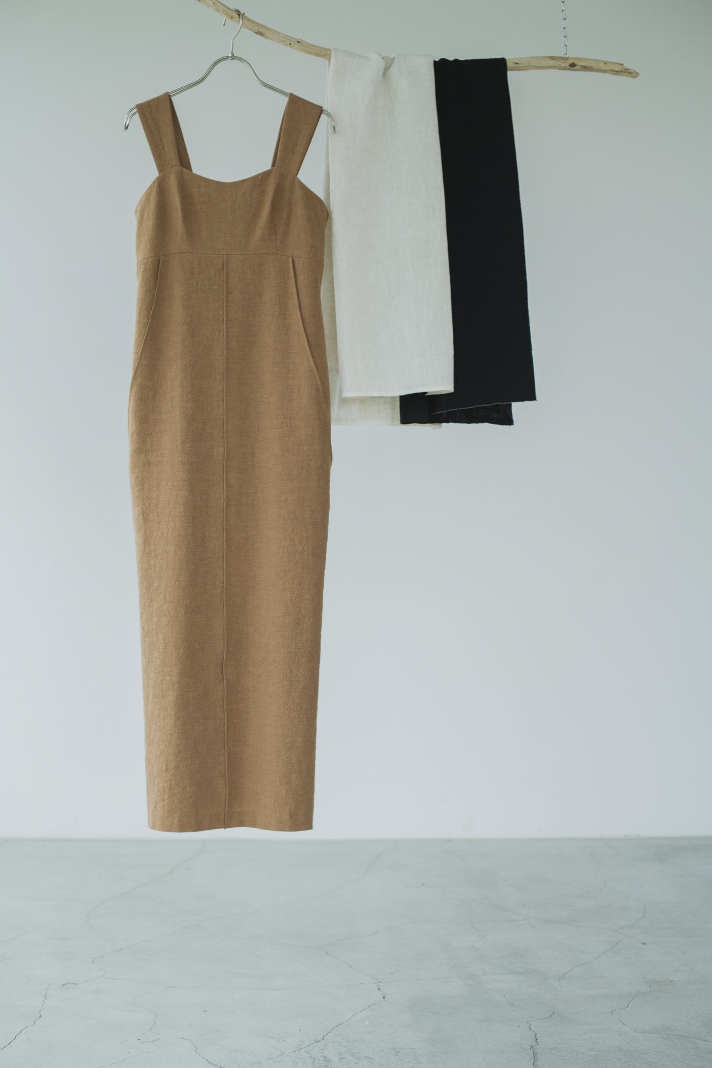 slab cotton I-line dress　　