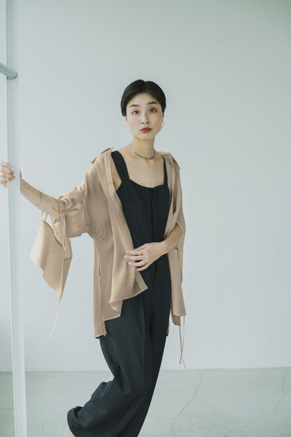 cupro slit sleeve shirt　